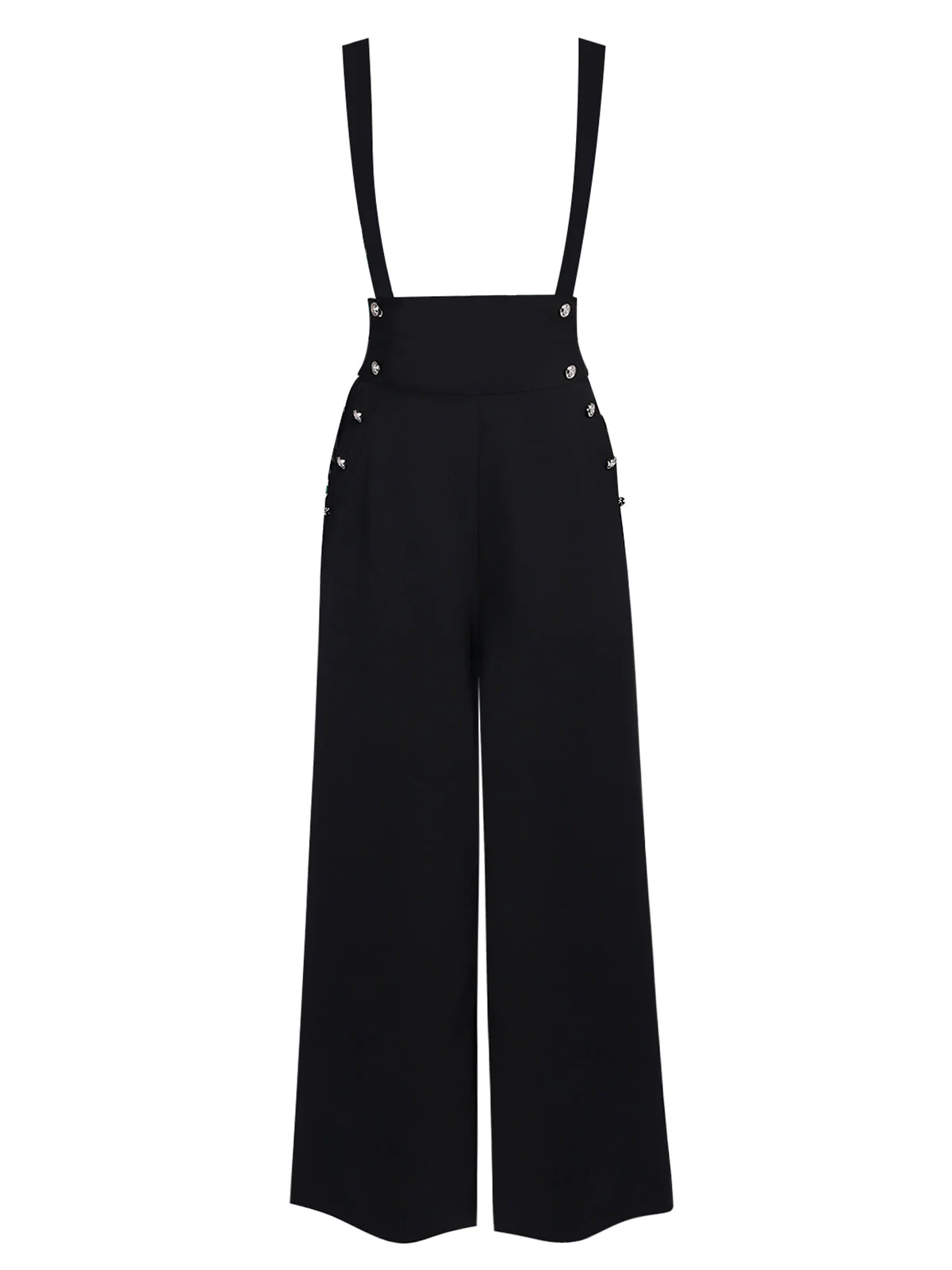 1930s Solid Blouse & Suspender Pants - Image 4