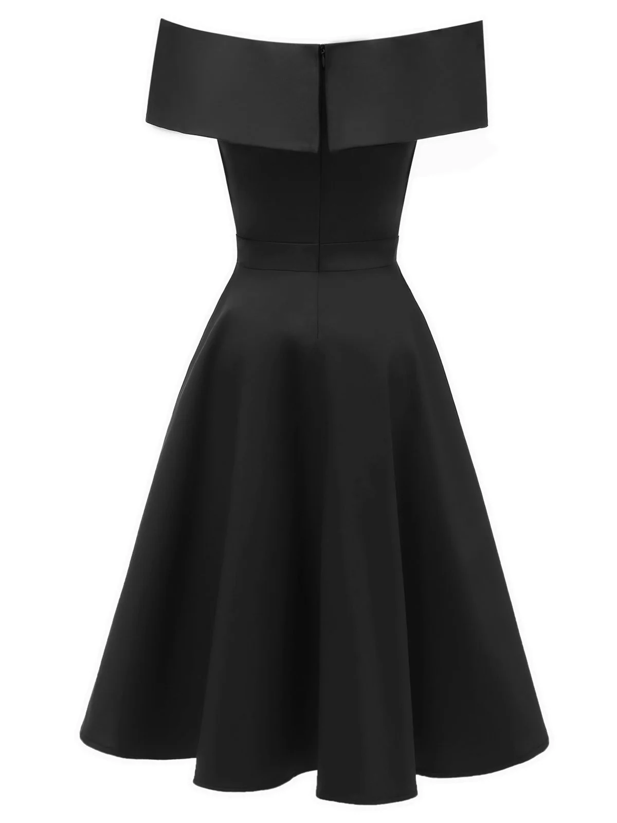 1950s Off Shoulder Swing Dress - Image 3