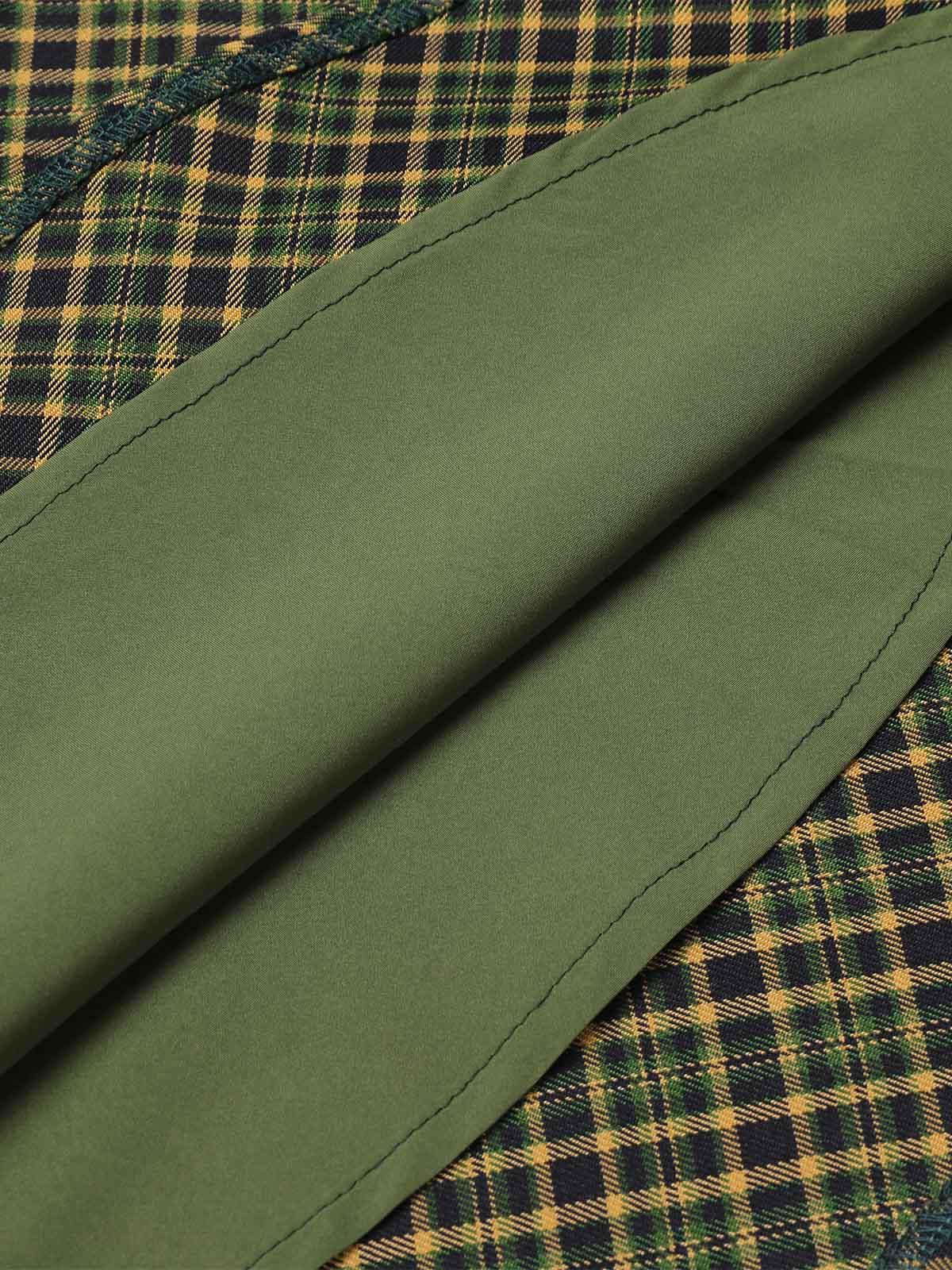[Pre-Sale] Dark Green 1950s Plaid Knitting Dress - Image 8