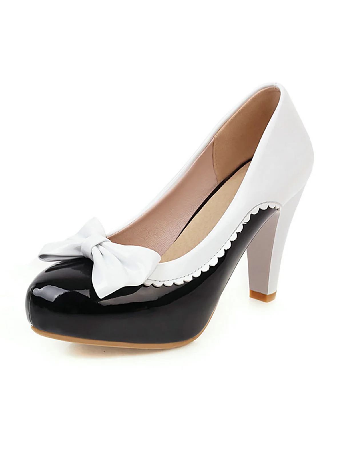 Retro Bowknot High Heels Shoes - Image 6